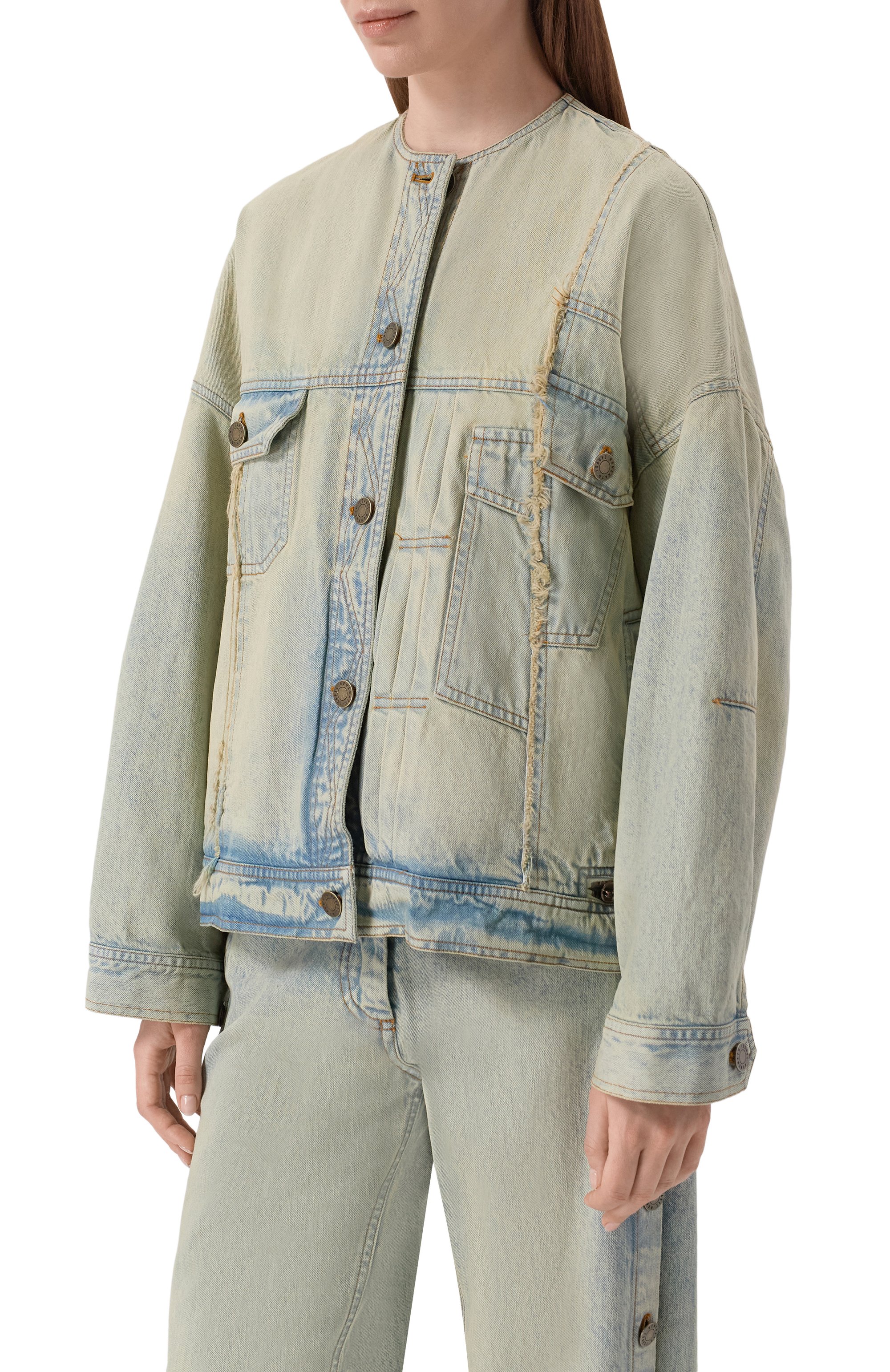 Джинсовая куртка ISABEL BENENATO голубого цвета по цене 120500 руб., арт. DW51MS26, фото 3 Джинсовая куртка ISABEL BENENATO, арт. DW51MS26, фото 3