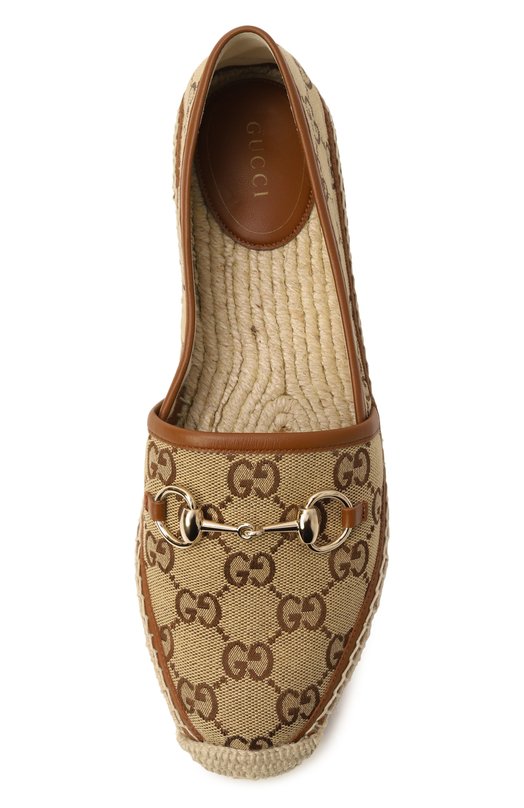 Текстильные эспадрильи Gucci 817244/9SF40 Бежевый  817244/9SF40 Фото 6