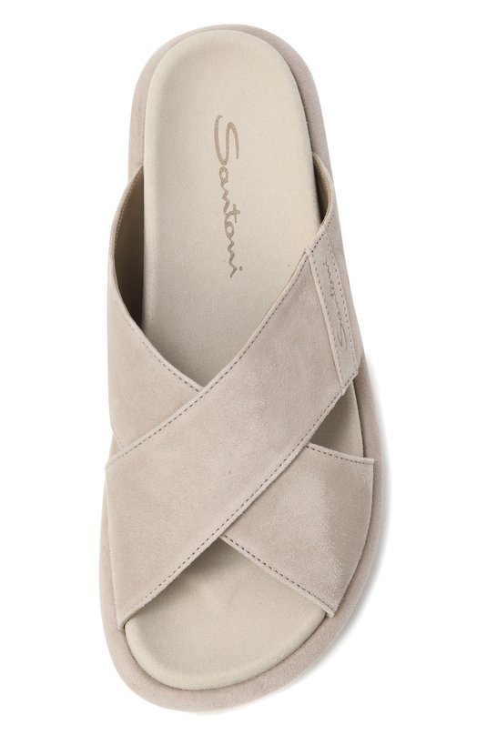 Замшевые шлепанцы Santoni WHXG71540G0MTMGD Серый  WHXG71540G0MTMGD Фото 6