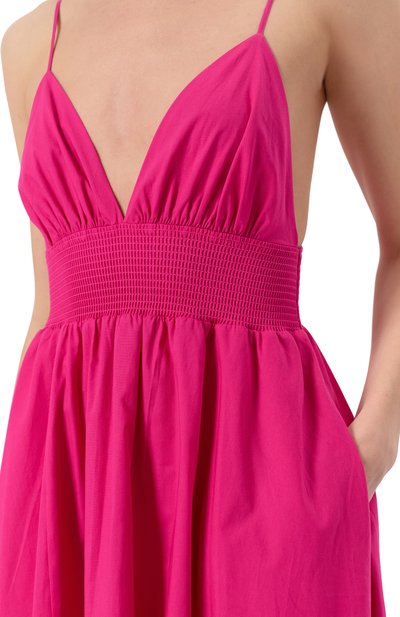 Хлопковое платье HUGO фуксия цвета по цене 41800 руб., арт. 50536456, фото 5 Хлопковое платье HUGO, арт. 50536456, фото 5