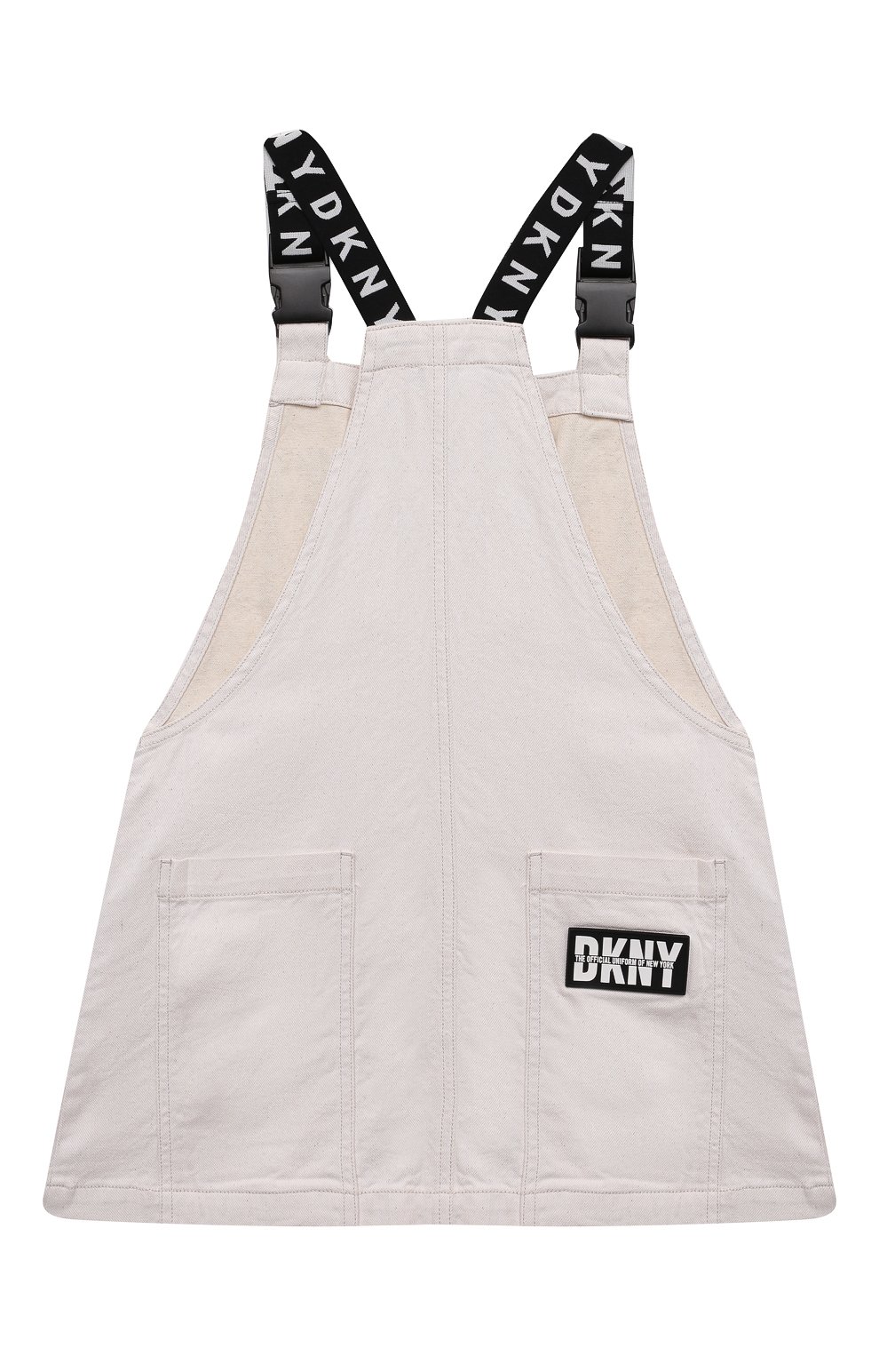 Хлопковый сарафан DKNY бежевого цвета по цене 12510 руб., арт. D32793, фото 2 Хлопковый сарафан DKNY, арт. D32793, фото 2