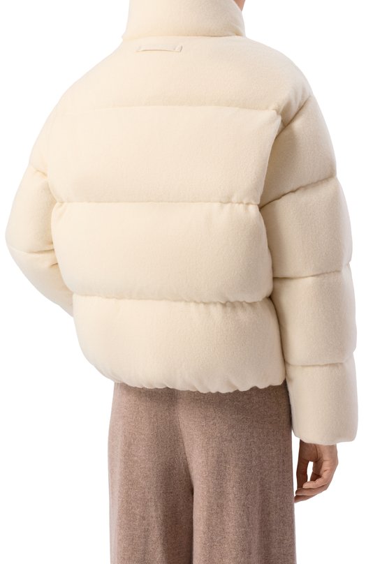 Кашемировый пуховик Addicted MK116-1 Кремовый  MK116-1 Фото 4