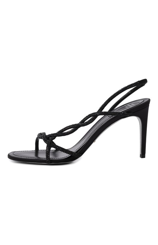 Текстильные босоножки Braid 80 Rene Caovilla C12472-080/R001 Чёрный  C12472-080/R001 Фото 4