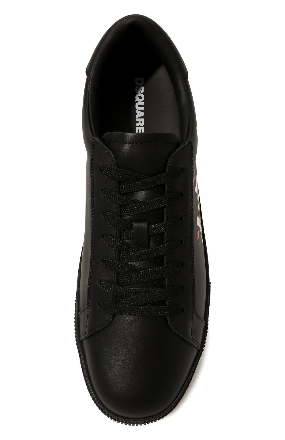 Кожаные кеды cassetta icon DSQUARED2 черного цвета по цене 54000 руб., арт. SNM0187 01505548, фото 6 Кожаные кеды cassetta icon DSQUARED2, арт. SNM0187 01505548, фото 6