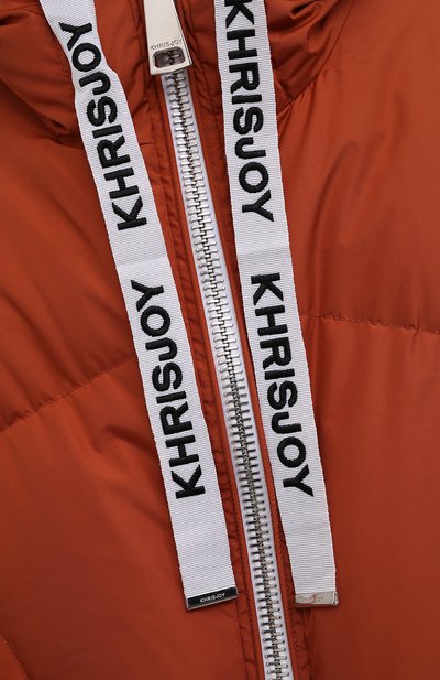 Пуховик с капюшоном KHRISJOY оранжевого цвета по цене 193000 руб., арт. AFPW001/NY, фото 5 Пуховик с капюшоном KHRISJOY, арт. AFPW001/NY, фото 5