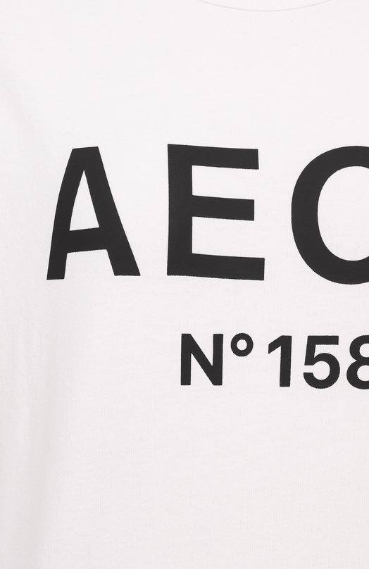 Хлопковая футболка AECA WHITE AWCMSSBBTTSST005A2.WHITE/BLACK (XL) Белый  AWCMSSBBTTSST005A2.WHITE/BLACK (XL) Фото 6