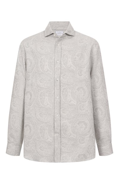 Хлопковая рубашка BRUNELLO CUCINELLI, арт. MY6200627, фото 1