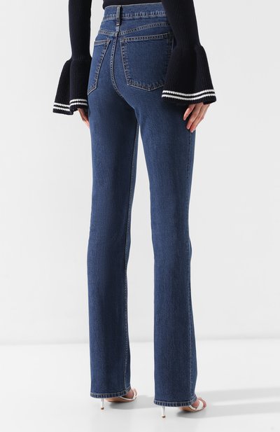 Расклешенные джинсы HELMUT LANG синего цвета по цене 21850 руб., арт. I09DW208, фото 4 Расклешенные джинсы HELMUT LANG, арт. I09DW208, фото 4