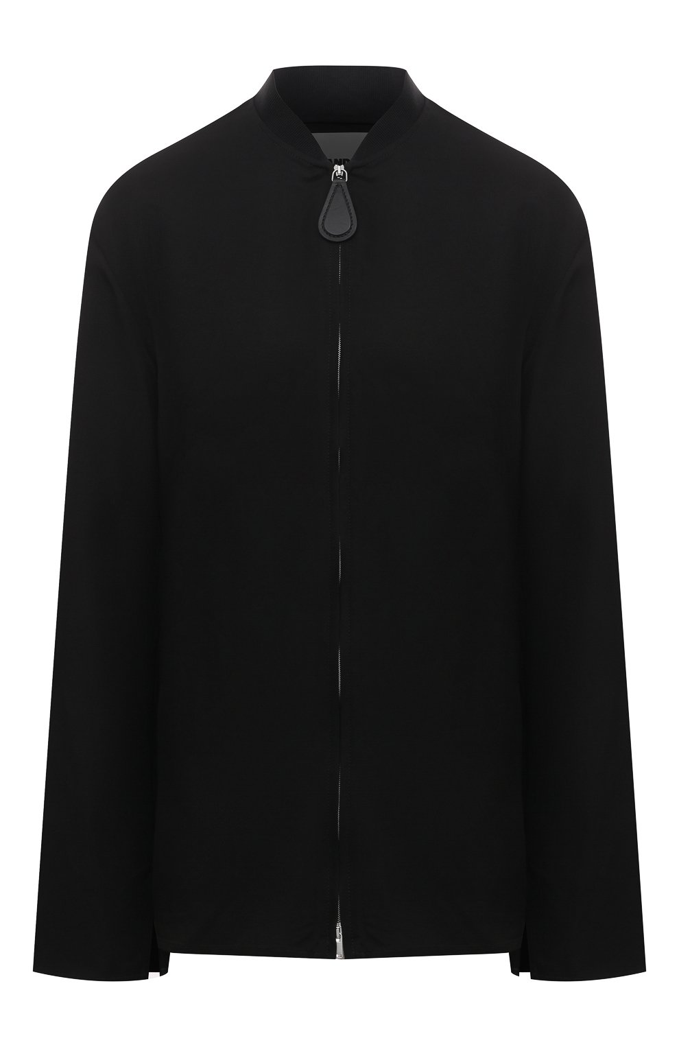 Рубашка из вискозы JIL SANDER черного цвета по цене 120500 руб., арт. J52DL0009/J65182, фото 1 Рубашка из вискозы JIL SANDER, арт. J52DL0009/J65182, фото 1