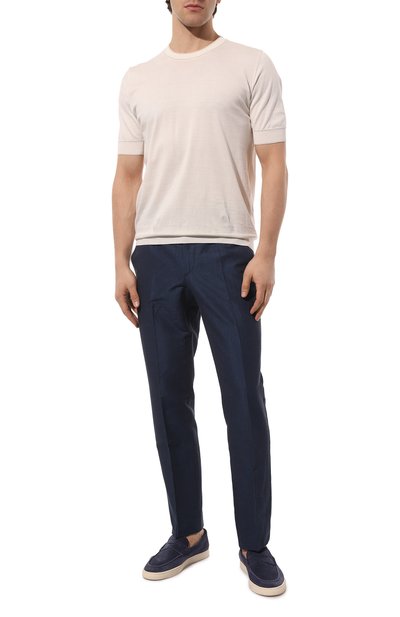 Брюки из хлопка и льна BERWICH синего цвета по цене 27900 руб., арт. SPIAGGIA/1/SB1534, фото 2 Брюки из хлопка и льна BERWICH, арт. SPIAGGIA/1/SB1534, фото 2