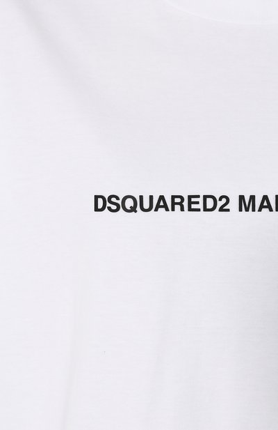 Хлопковая футболка DSQUARED2 белого цвета по цене 31600 руб., арт. S75GD0026/S20694, фото 5 Хлопковая футболка DSQUARED2, арт. S75GD0026/S20694, фото 5