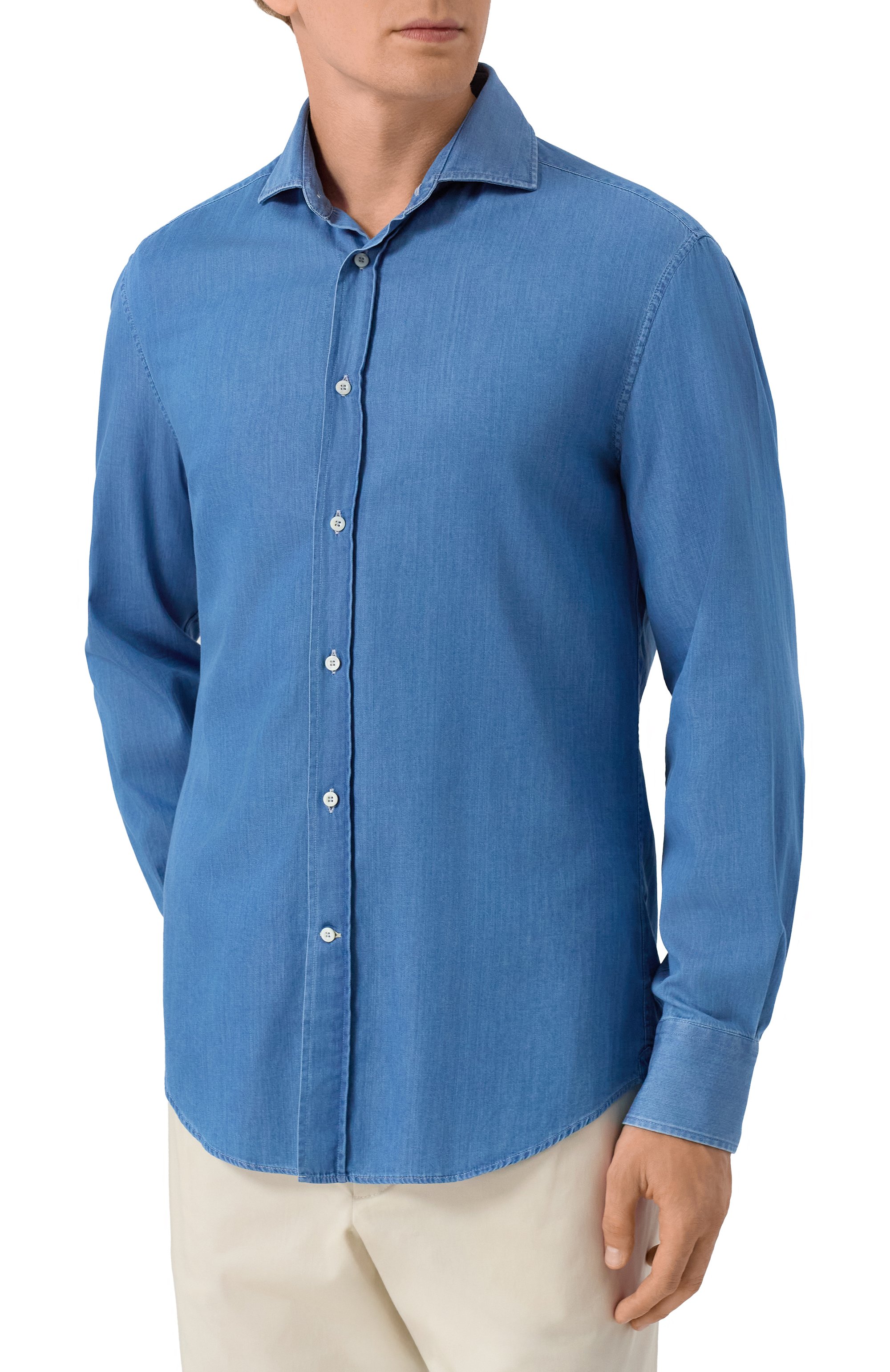 Джинсовая рубашка BRUNELLO CUCINELLI, арт. MR6831718, фото 3