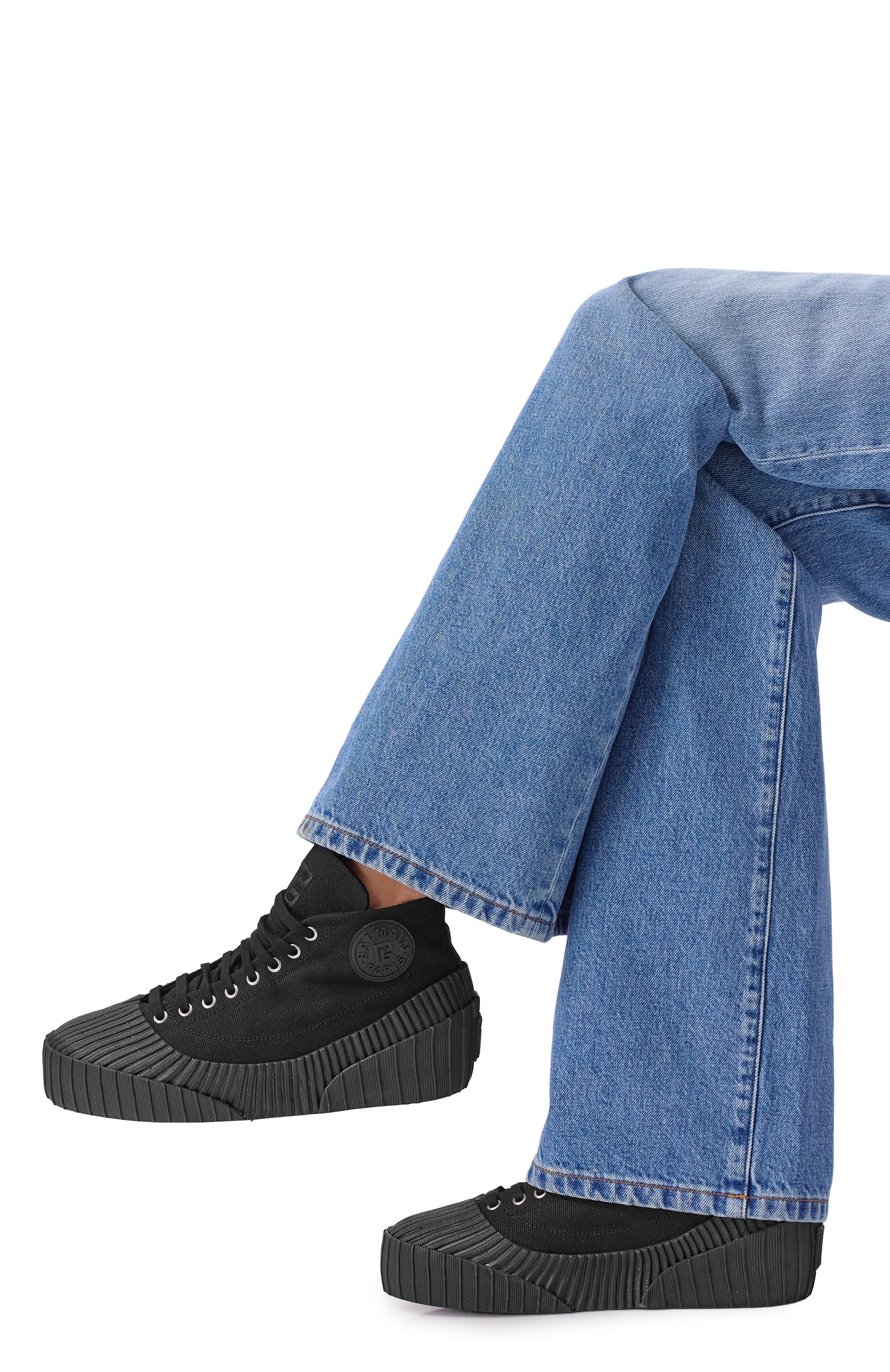 Текстильные кеды riff low BALMAIN, арт. FN1VI756/TCNS, фото 2