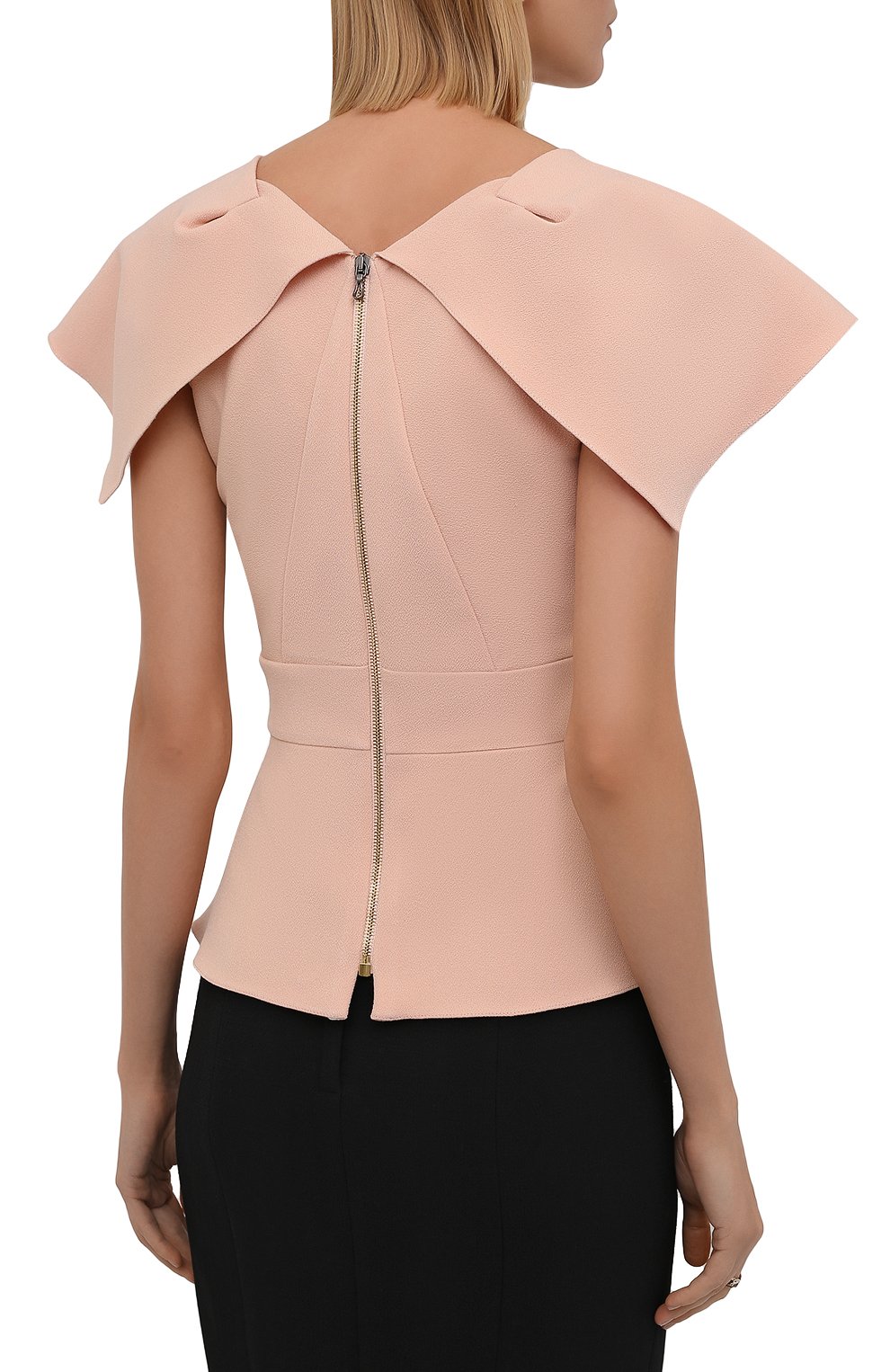 Топ ROLAND MOURET светло-розового цвета по цене 63350 руб., арт. AW21/S2329/F0509, фото 4 Топ ROLAND MOURET, арт. AW21/S2329/F0509, фото 4