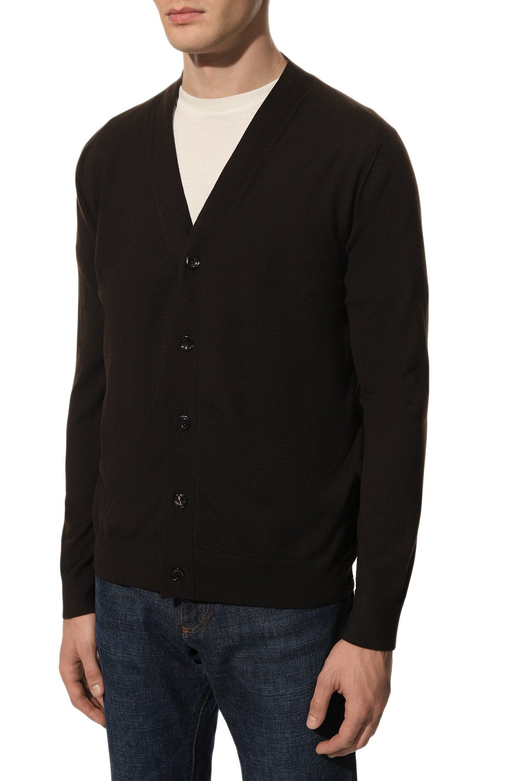 Шерстяной кардиган IL BORGO CASHMERE коричневого цвета по цене 72050 руб., арт. 54-1210G0, фото 3 Шерстяной кардиган IL BORGO CASHMERE, арт. 54-1210G0, фото 3