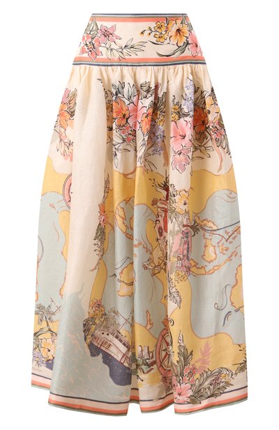 Женский льняная юбка ZIMMERMANN, арт. 1750SRS253