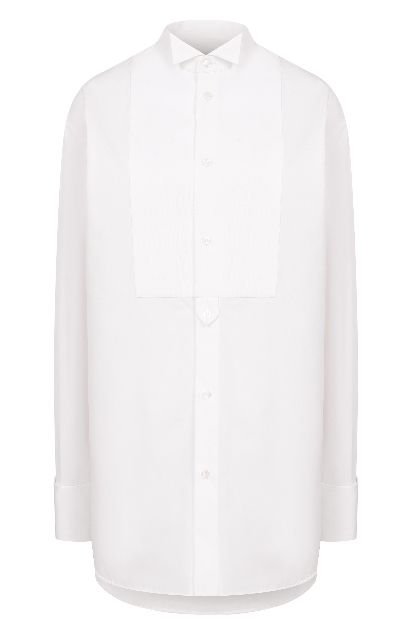 Хлопковая рубашка SAINT LAURENT белого цвета по цене 183500 руб., арт. 870737/Y9J21, фото 1 Хлопковая рубашка SAINT LAURENT, арт. 870737/Y9J21, фото 1