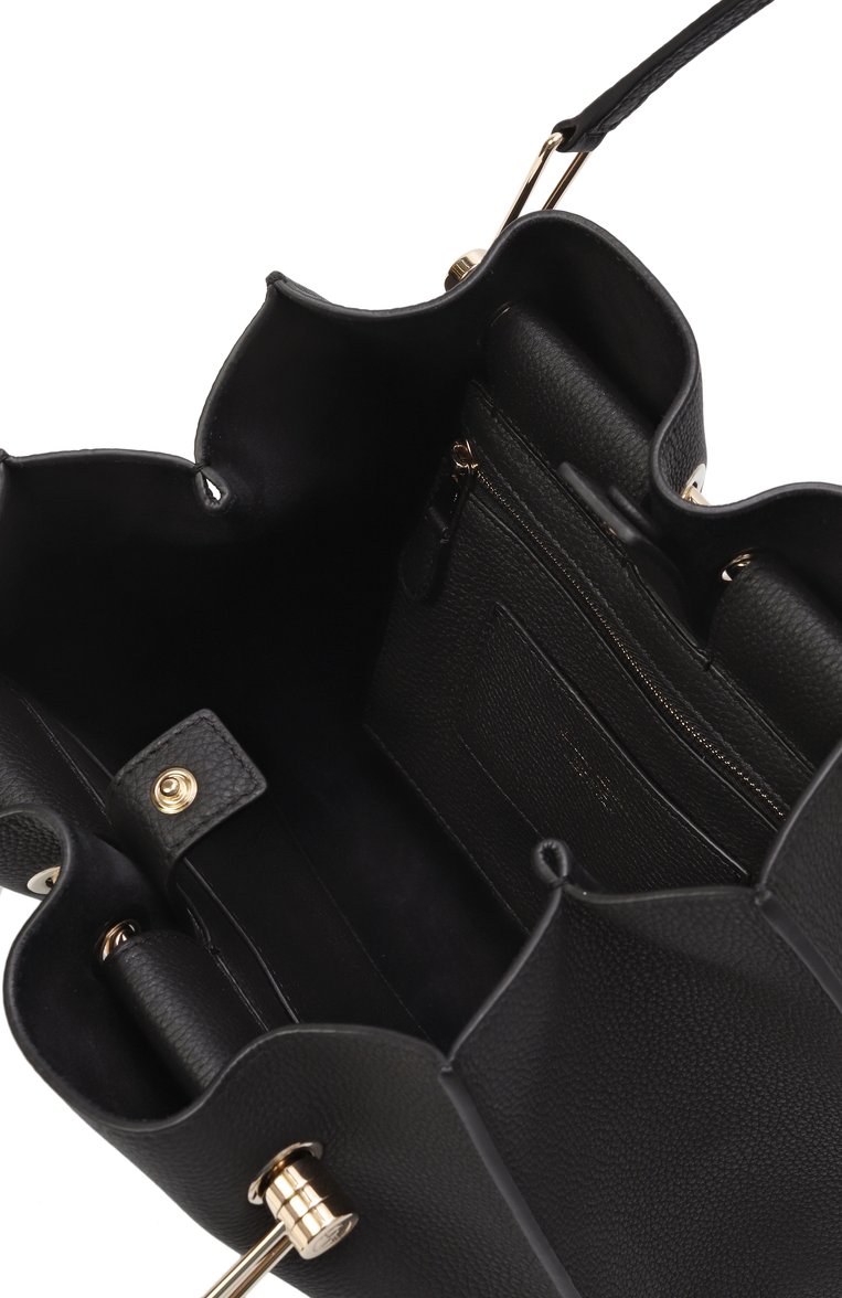 Женская сумка GIORGIO ARMANI черного цвета, арт. GW000836/AF14187 | Фото 5 (Размер: medium; Материал: Натуральная кожа; Автоматизация ТО: Проставлено; Автоматизация состава: Проставлено)