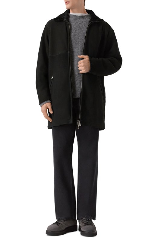 Дубленка из овчины Giorgio Brato GU26F22052SHTM Чёрный  GU26F22052SHTM Фото 2