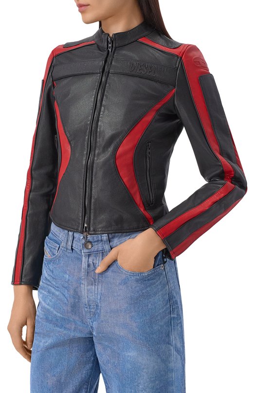 Кожаная куртка Diesel A21182/0DMBS Чёрный  A21182/0DMBS Фото 3