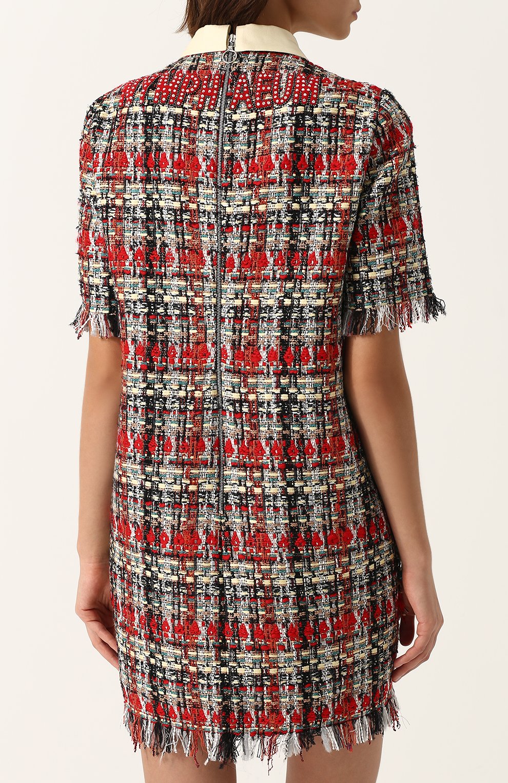 Буклированное мини-платье с коротким рукавом GUCCI, арт. 493531/ZJE47, фото 4