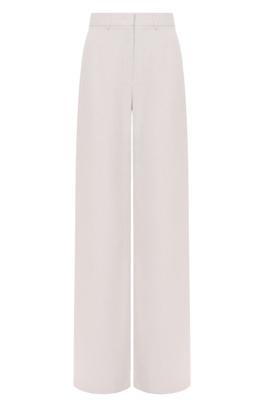 

Брюки из хлопка и льна Max Mara Studio, Серый