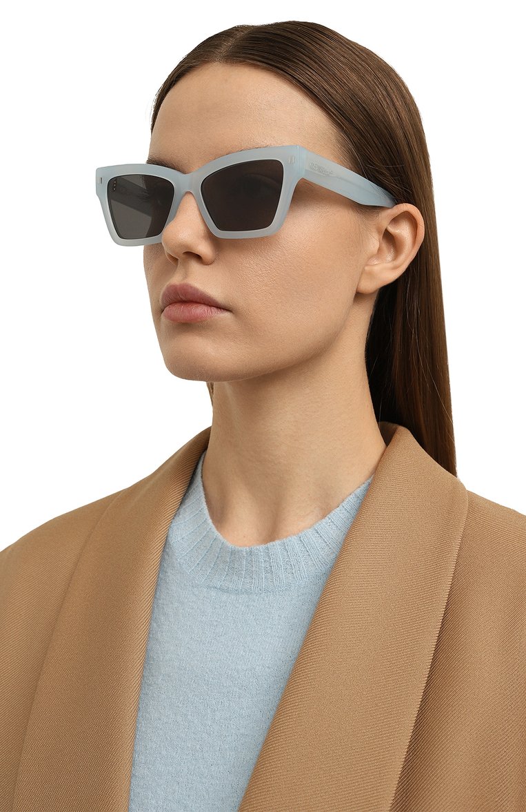 Женские солнцезащитные очки OFF-WHITE голубого цвета, арт. 0ERI110/4007 | Фото 2 (Нос: Не проставлено; Региональные ограничения белый список (Axapta Mercury): Не проставлено; Тип очков: С/з; Материал: Пластик; Оптика Гендер: оптика-женское; Очки форма: Квадратные)