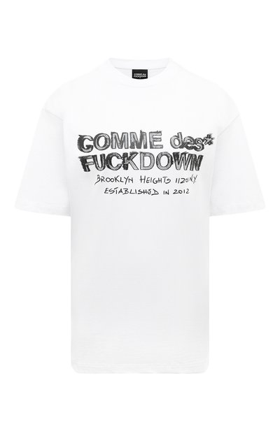Женская хлопковая футболка COMME DES FUCKDOWN, арт. CFABW00129