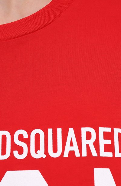 Хлопковое платье DSQUARED2 красного цвета по цене 27800 руб., арт. S80CT0006/S23009, фото 5 Хлопковое платье DSQUARED2, арт. S80CT0006/S23009, фото 5