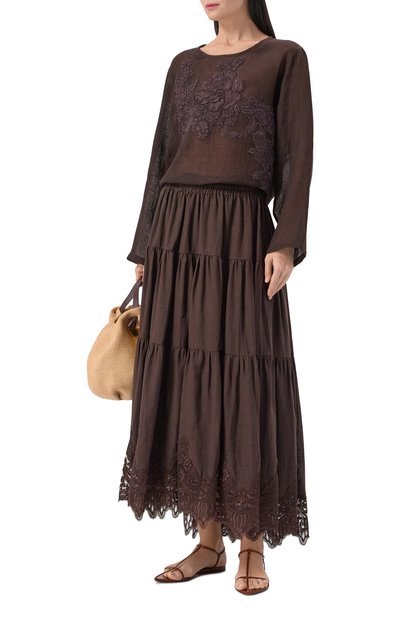 Юбка изо льня и вискозы MAURIZIO, арт. W04150781, фото 2