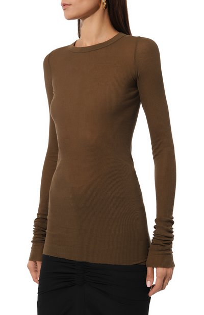 Лонгслив из вискозы и шелка RICK OWENS, арт. RP02D3202/RC, фото 3