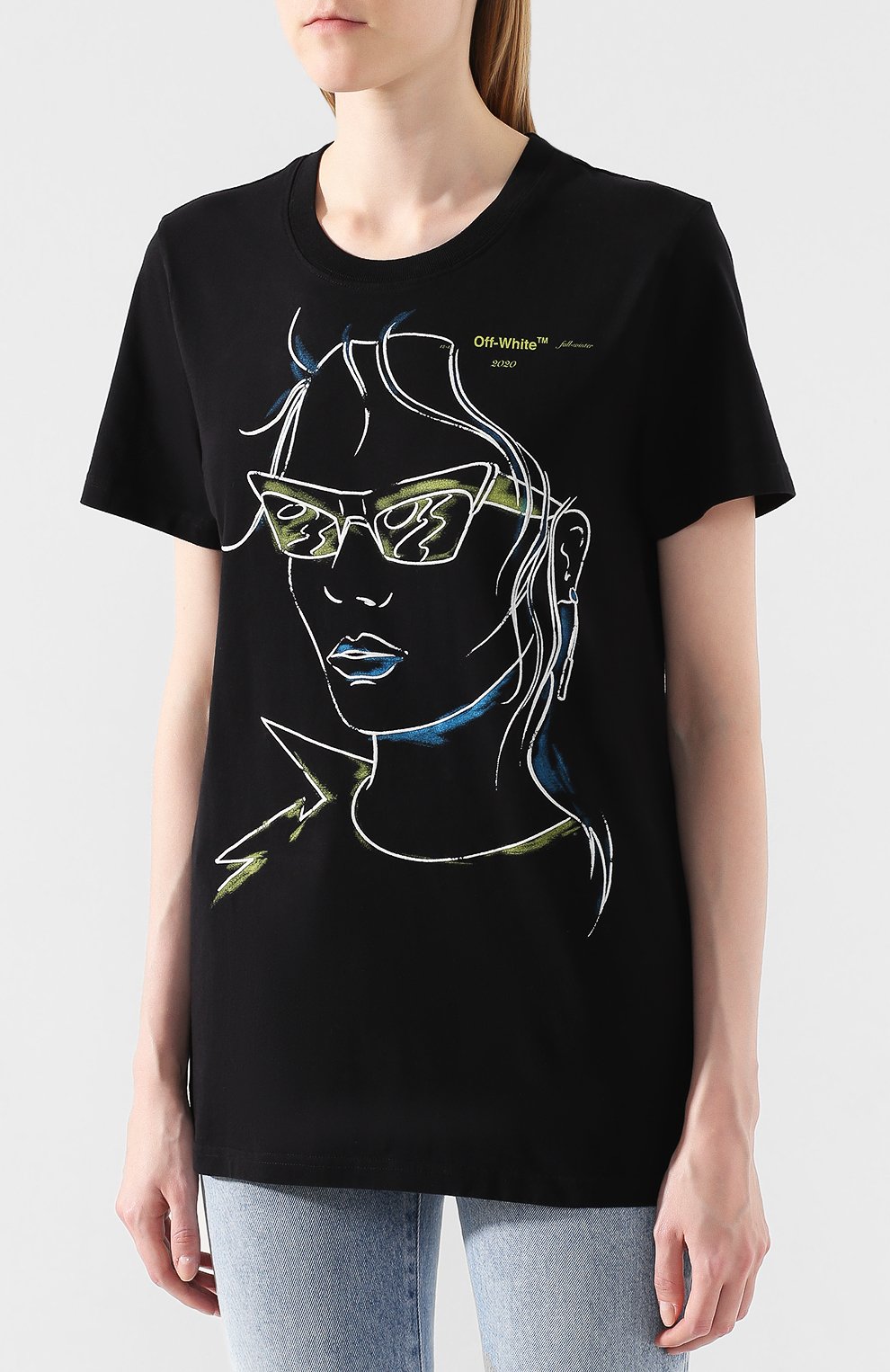 Хлопковая футболка OFF-WHITE, арт. 0WAA049E19B070621001, фото 3