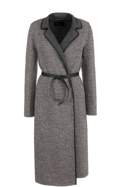 Женское шерстяное пальто с кожаным поясом LORO PIANA, арт. FAG3281