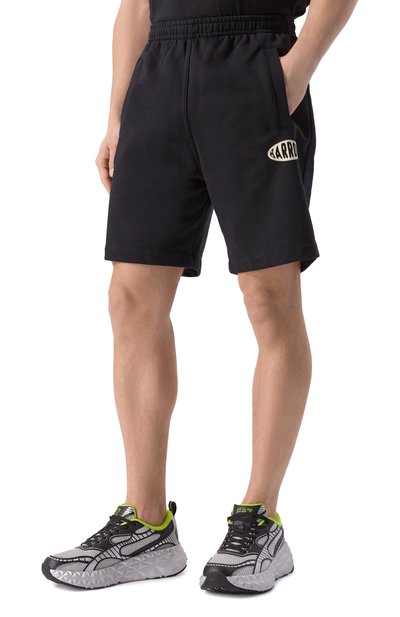 Хлопковые шорты BARROW черного цвета по цене 18350 руб., арт. S5BWMABE064, фото 3 Хлопковые шорты BARROW, арт. S5BWMABE064, фото 3