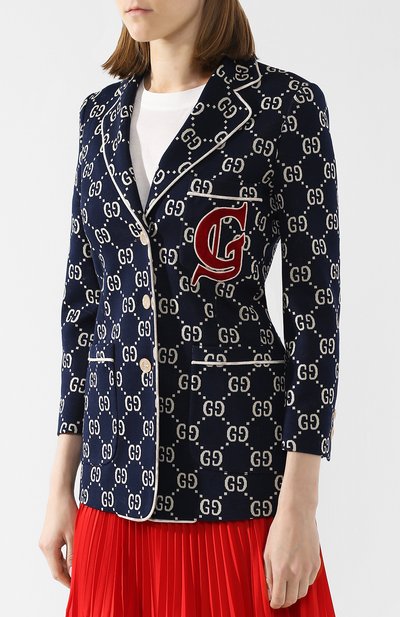 Хлопковый жакет с логотипом бренда GUCCI, арт. 516413/ZLK15, фото 3