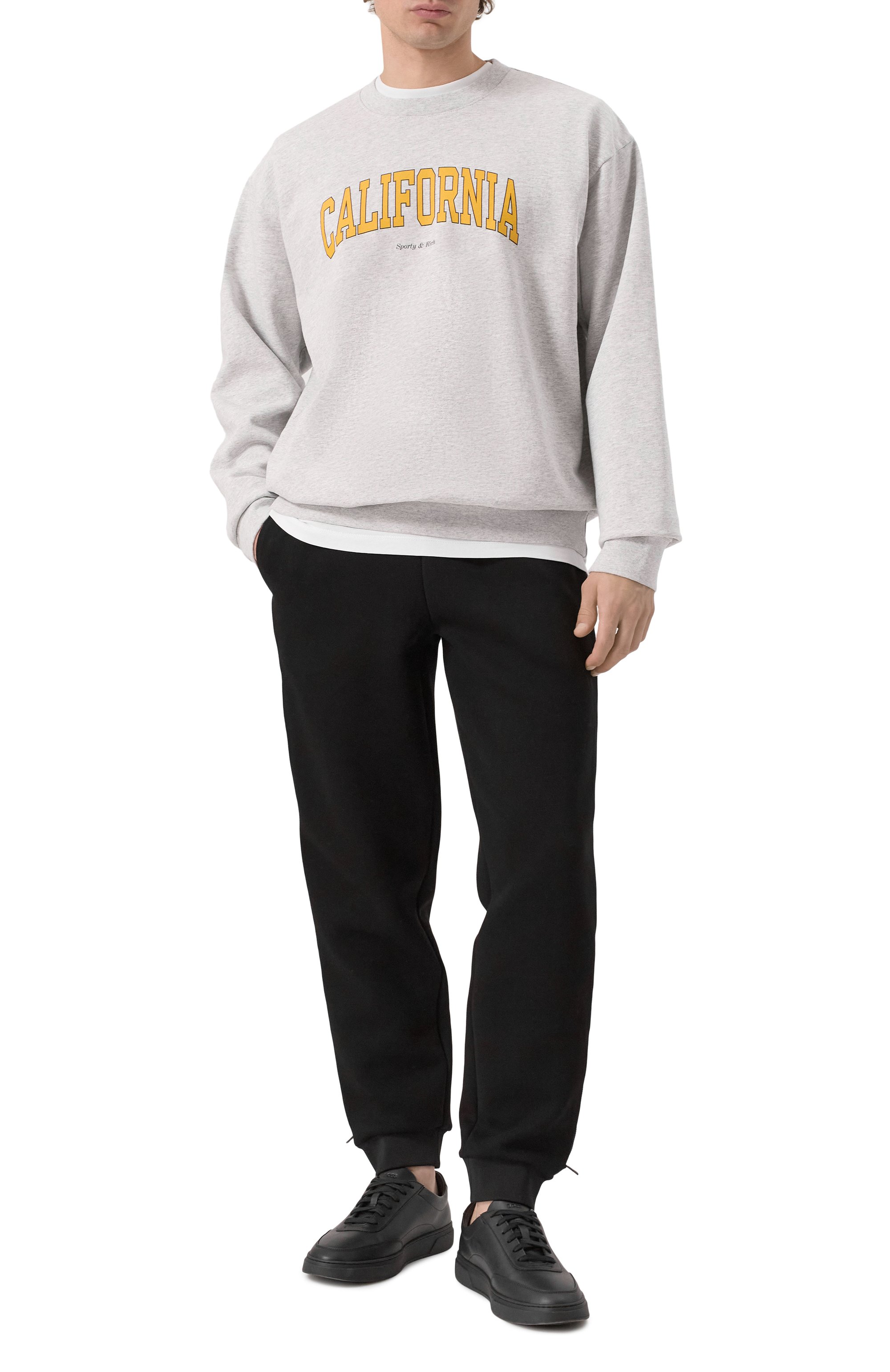 Хлопковый свитшот SPORTY AND RICH, арт. ST071508501GY03, фото 2