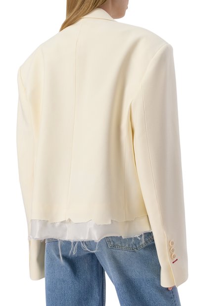 Шерстяной жакет PERVERT кремового цвета по цене 80000 руб., арт. PE24/JA05/52-08, фото 4 Шерстяной жакет PERVERT, арт. PE24/JA05/52-08, фото 4