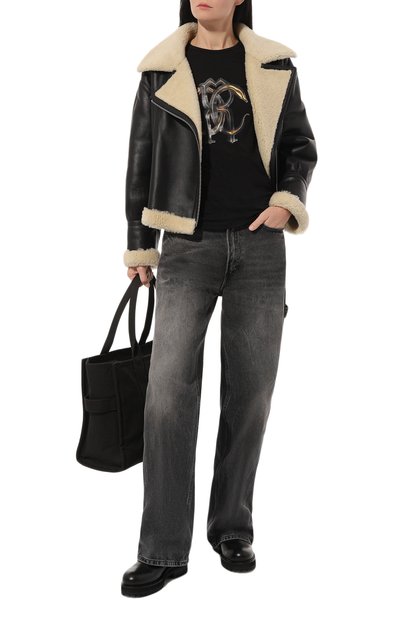 Кожаные полусапоги DONDUP черного цвета по цене 59950 руб., арт. WS200/PL0457D XXX DD W23, фото 2 Кожаные полусапоги DONDUP, арт. WS200/PL0457D XXX DD W23, фото 2