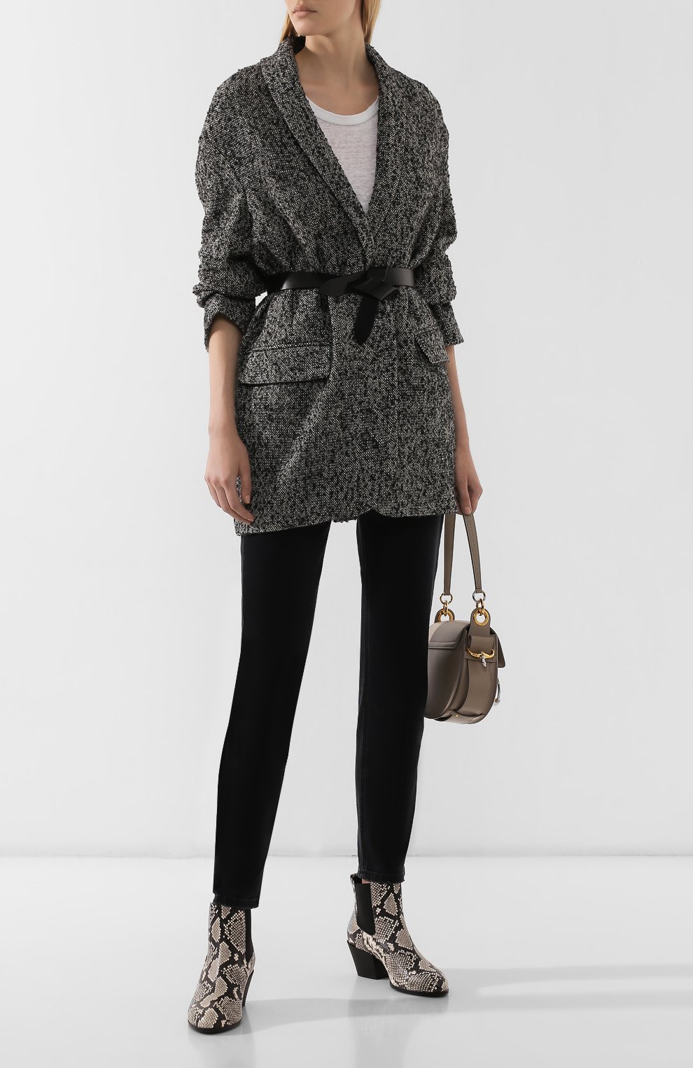 Жакет ISABEL MARANT ETOILE темно-серого цвета по цене 47900 руб., арт. VE0635-19A012E/BACKAL, фото 2 Жакет ISABEL MARANT ETOILE, арт. VE0635-19A012E/BACKAL, фото 2