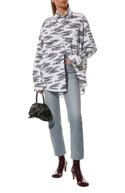 Хлопковая рубашка VETEMENTS черно-белого цвета по цене 89950 руб., арт. UE52SH160B 1000/W, фото 2 Хлопковая рубашка VETEMENTS, арт. UE52SH160B 1000/W, фото 2