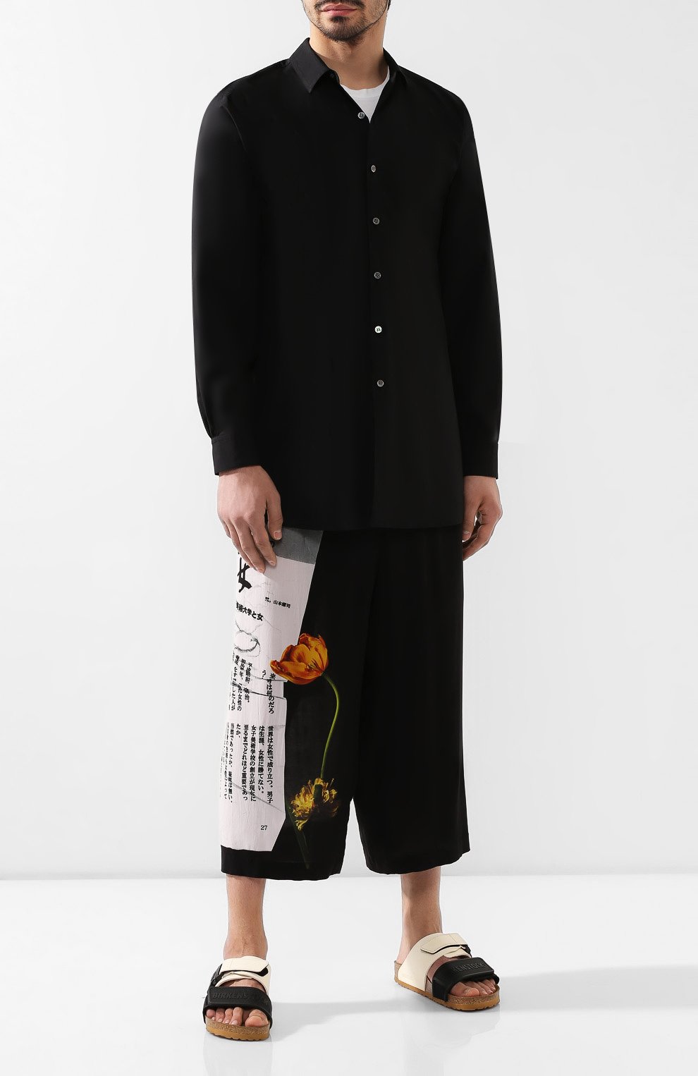 Хлопковая рубашка KAZUYUKI KUMAGAI черного цвета по цене 26550 руб., арт. KS91-035, фото 2 Хлопковая рубашка KAZUYUKI KUMAGAI, арт. KS91-035, фото 2