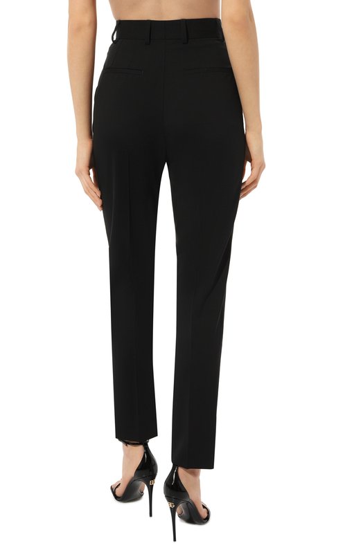 Шерстяные брюки Dolce & Gabbana FTAM2T/FUBFT Чёрный  FTAM2T/FUBFT Фото 4