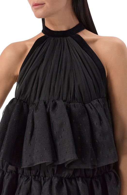 Шелковое платье Nina Ricci 25ACR0054/SE1400 Чёрный  25ACR0054/SE1400 Фото 4