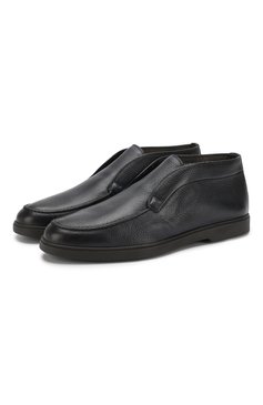 Мужские кожаные ботинки SANTONI темно-синего цвета, арт. MGYA16715SM0ADI0U49 | Фото 1 (Материал утеплителя: Натуральный мех, Овчина; Мужское Кросс-КТ: Ботинки-обувь, зимние ботинки; Материал сплава: Проставлено, Проверено; Статус проверки: Проверено, Проверена категория; Подошва: Плоская; Драгоценные камни: Проставлено; Длина стельки: 27,6, 28, 24,2, 24,7, 25,1, 25,5, 25,9, 26,4, 26,8, 27,2, 28,9)