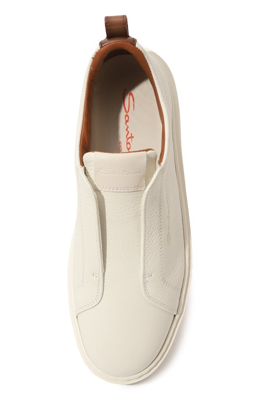 Кожаные кеды Santoni WBCD61224BARSTW4I50 Белый  WBCD61224BARSTW4I50 Фото 6