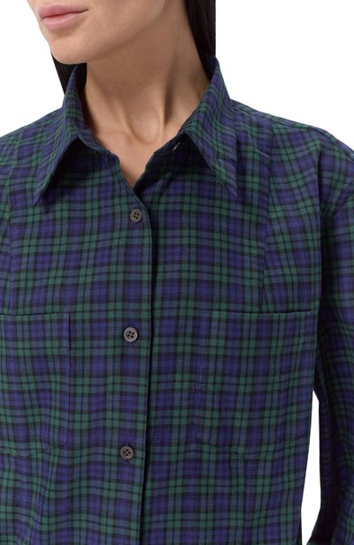 Хлопковая рубашка DRIES VAN NOTEN синего цвета по цене 72200 руб., арт. 010711/4315, фото 5 Хлопковая рубашка DRIES VAN NOTEN, арт. 010711/4315, фото 5
