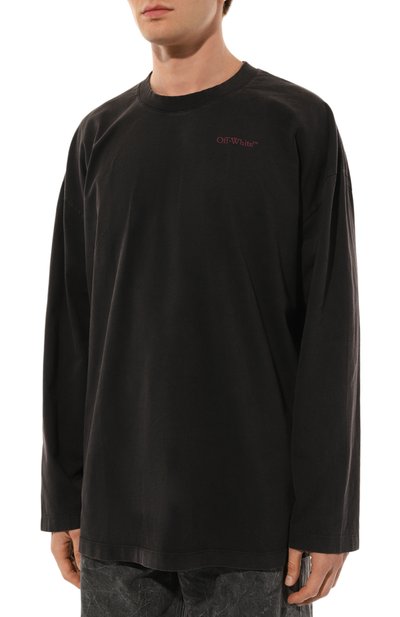 Хлопковый лонгслив OFF-WHITE, арт. 0MAB091F24JER006, фото 3