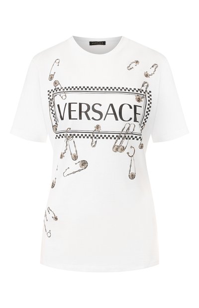 Женская хлопковая футболка VERSACE, арт. A83849/A228806