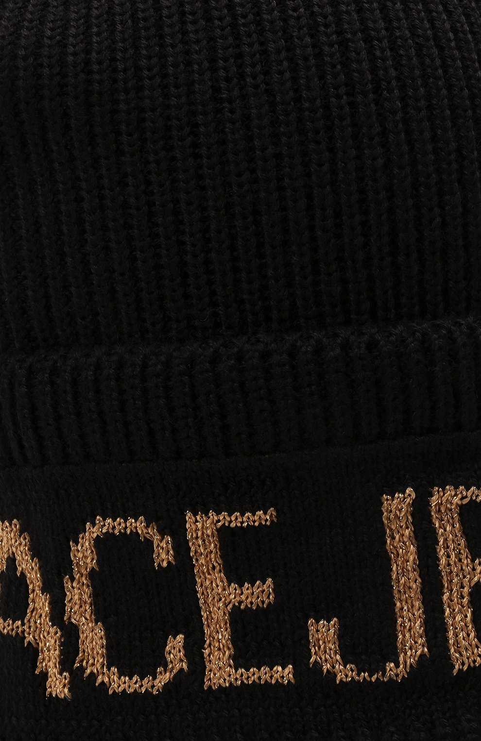 Шапка VERSACE JEANS COUTURE черного цвета по цене 9865 руб., арт. 71VAZK40-BIG BEANIE BASIC MACR0L0G0/ZG020, фото 4 Шапка VERSACE JEANS COUTURE, арт. 71VAZK40-BIG BEANIE BASIC MACR0L0G0/ZG020, фото 4