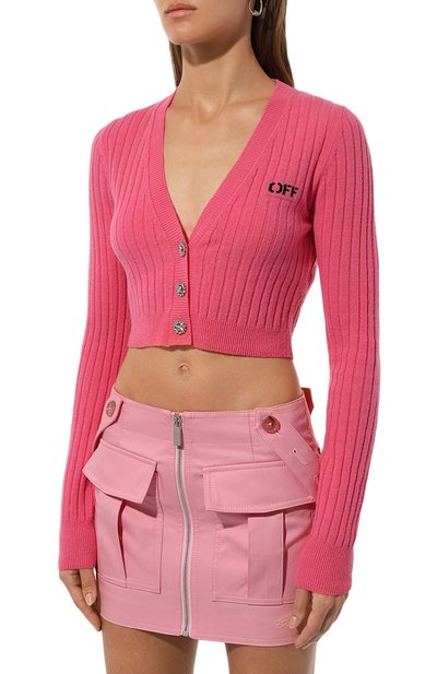 Кардиган из шерсти и кашемира OFF-WHITE, арт. 0WHB048F24KNI001, фото 3